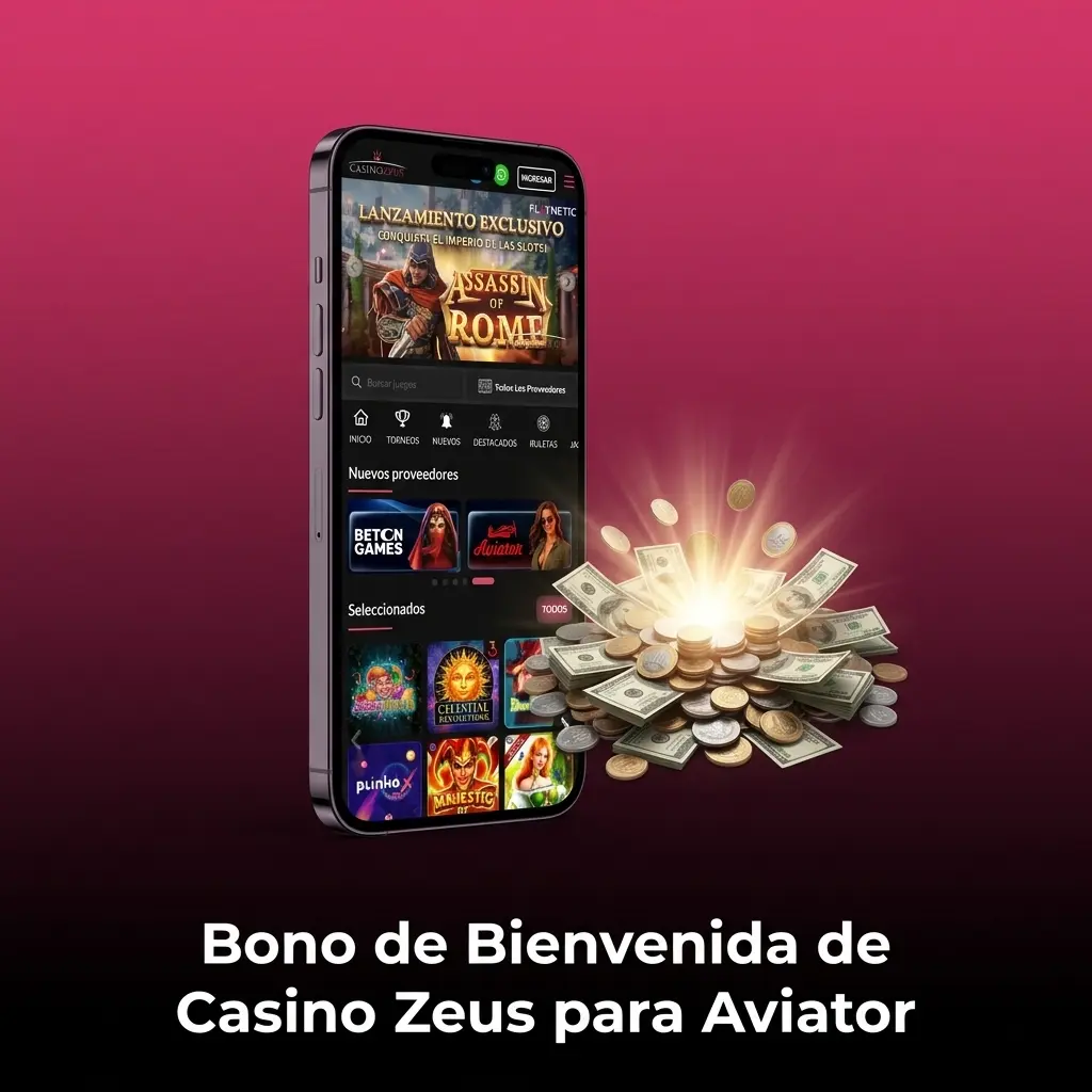 Bono de bienvenida Casino Zeus 100% hasta ARS 200.000 para jugar Aviator y juegos crash desde el primer depósito